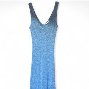 Zara Blue Knit Maxi Dress